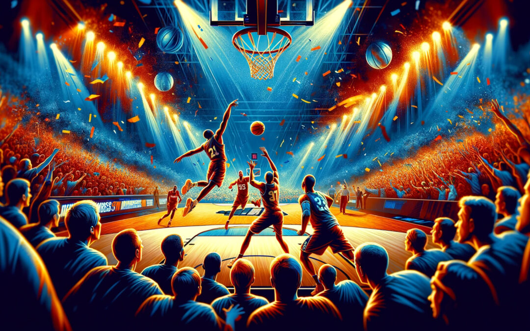 Final Four 2024 Betting Strategies with Basketball imagery